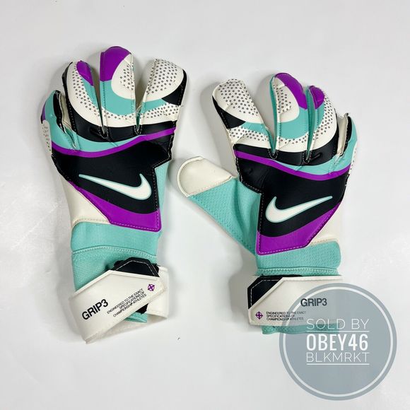 Nike Grip 3 Goalkeeper Gloves Football/Soccer FB2998-010 Size 7 - Picture 2 of 4
